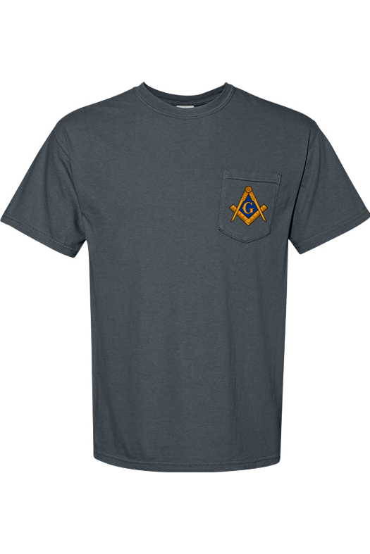 Stated meeting freemason pocket tee from Traveling Ashlar