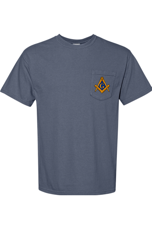 Stated meeting freemason pocket tee from Traveling Ashlar