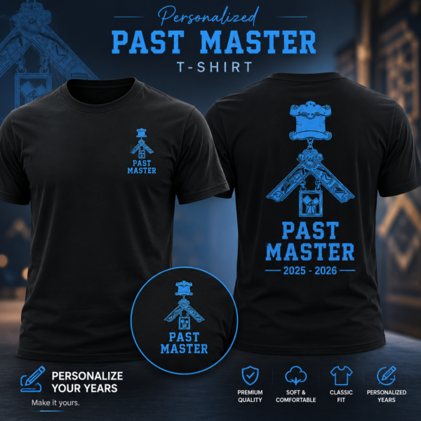 Personalized Past Master Jewel Shirt | Traveling Ashlar Exclusive | Pennsylvania Mason Edition