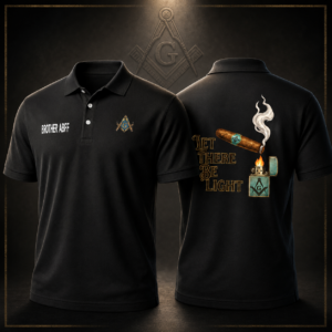 Personalized Masonic Cigar Sport Polo | Traveling Ashlar Exclusive