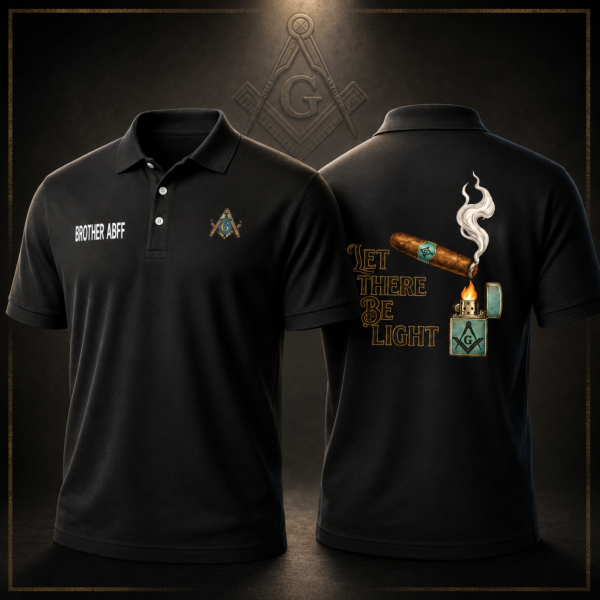 Personalized Masonic Cigar Sport Polo | Traveling Ashlar Exclusive