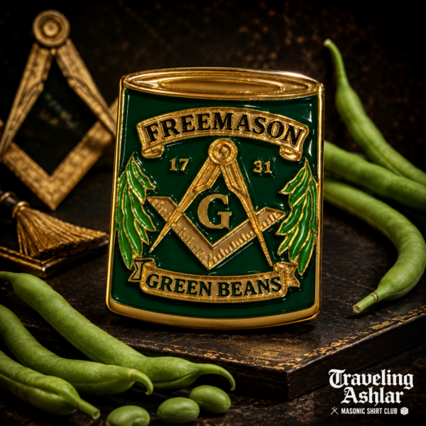 Masonic Canned Green Beans Lapel Pin