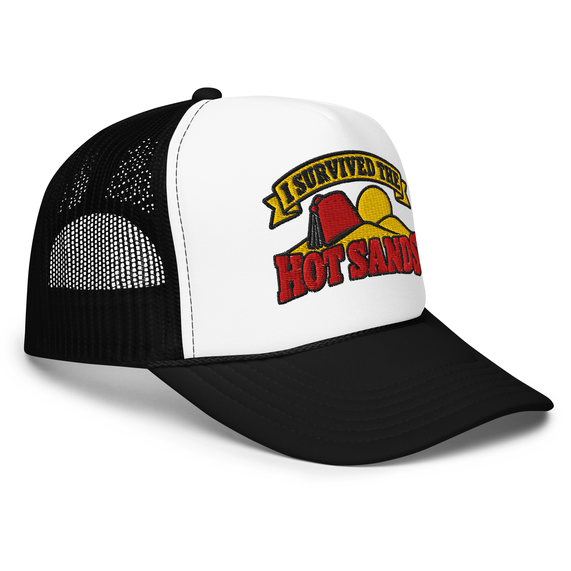 Hot Sands Trucker Hat - Image 3. Traveling Ashlar Masonic shirt club