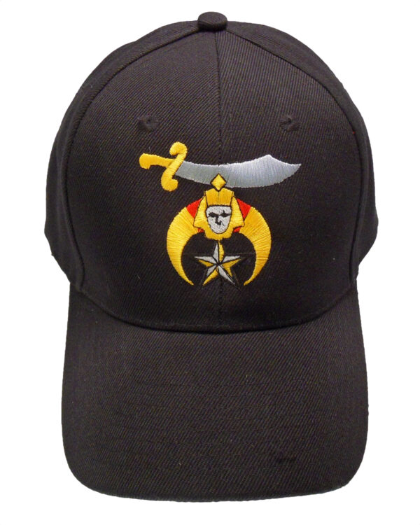 Black embroidered Shriners baseball cap