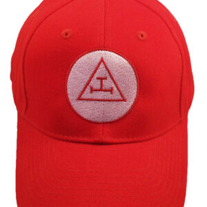 Red embroidered Royal Arch Mason cap supplied in sets of six