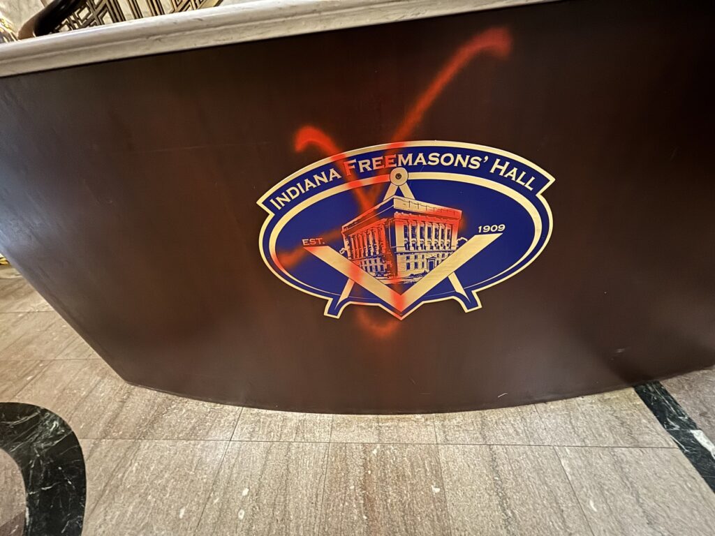 A Hammer, Spray Paint and Two Masonic Landmarks