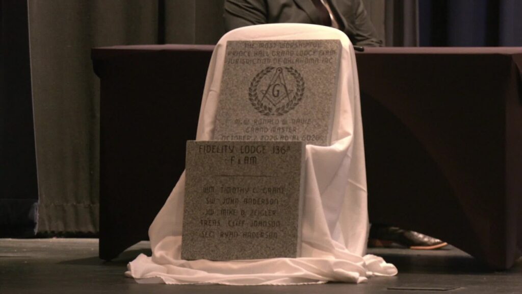 Oklahoma’s Two Grand Lodges Bonded Stones on a High School